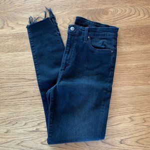 Joe's High Rise Skinny Ankle Black Denim Jeans - Size W30